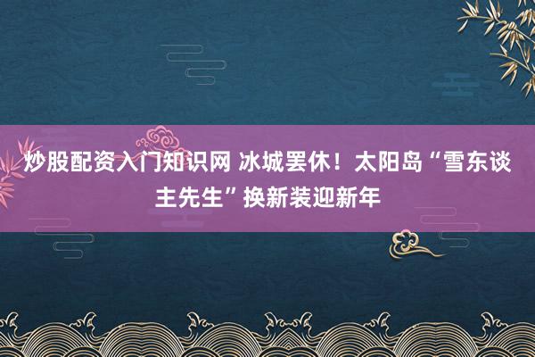 炒股配资入门知识网 冰城罢休！太阳岛“雪东谈主先生”换新装迎新年