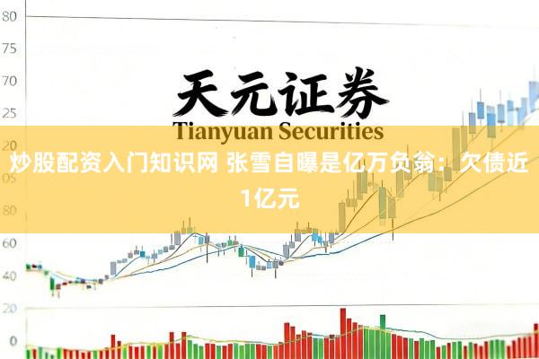 炒股配资入门知识网 张雪自曝是亿万负翁：欠债近1亿元